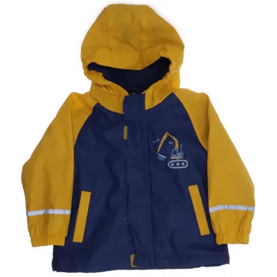 Regenjack (Blauw, Geel) van Kiki & Koko Polyester, Polyurethaan