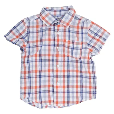 Kortärmad skjorta (Vit, Blå, Orange) från Little Rebel Bomull, Linne