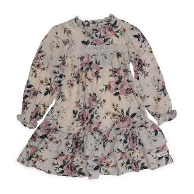 Klänning (Beige, Flerfärgad) från Newbie by KappAhl Bomull