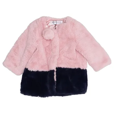 Fur jacket (Pink, Black) from Minoti