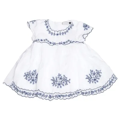 Robe de baptême (Blanc, Bleu) de Next Baby Coton