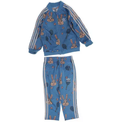 Träningsset (Blå, Flerfärgad) från Adidas Mini Rodini Återvunnen polyester