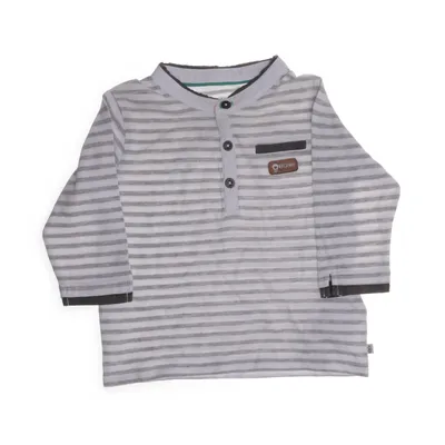 Henley shirt (Wit, Grijs) van Obaïbi Katoen