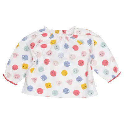 Top (White, Multicolored) from Obaïbi Cotton, Elastane