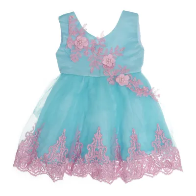 Brudnäbbsklänning (Blå, Grön, Rosa) Polyester, Viskos