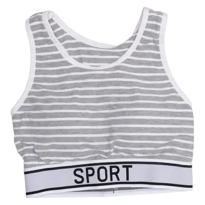 Sports-BH (Grå, Hvid) fra Ouno Bomuld, Elastan