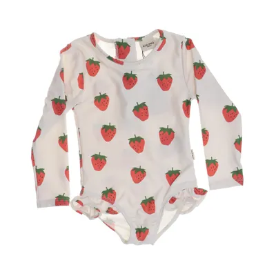 Baddräkt (Vit, Flerfärgad) från Kuling Elastan, Återvunnen polyester