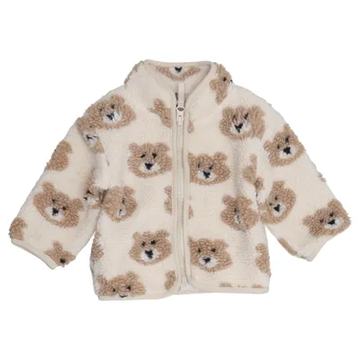 Fleece jacket (Beige, Brown) from Rikiki Polyamide, Polyester