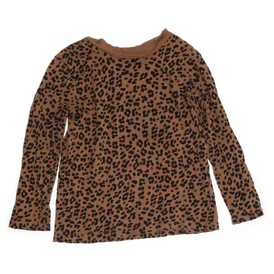 Långärmad t-shirt (Brun, Svart) från Mini Gina Tricot Bomull