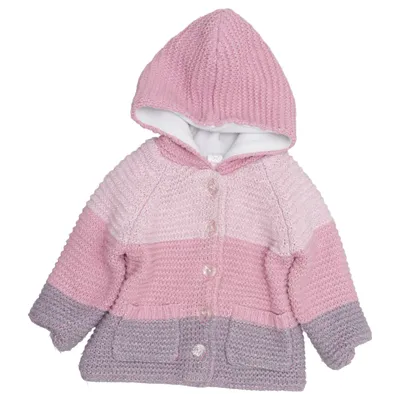 Cardigan (Roze, Grijs) van Baby Club by C&A Acryl, Metallvezel, Polyester