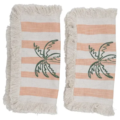 Pudebetræk (Beige, Orange) fra H&M Home Bomuld, Linned