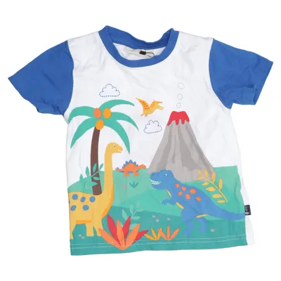 T-shirt (White, Blue, Multicolored) from Jojo Maman Bébé Cotton