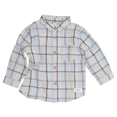 Shirt (Blue, Gray) from Newbie by KappAhl Cotton