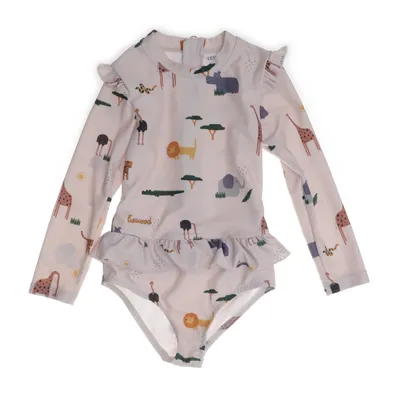 Baddräkt (Beige, Flerfärgad) från Liewood Elastan, Återvunnen polyester