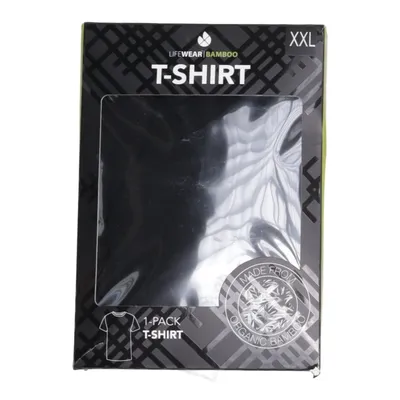 T-shirt (Zwart) van Lifewear Bamboo, Katoen, Elastaan