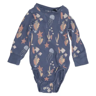 Body (Blå, Flerfarvet) fra Tiny One Elastan, Økologisk bomuld