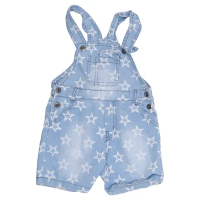 Dungaree shorts (Blue, White) from S&D Cotton
