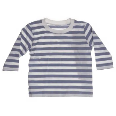 Långärmad t-shirt (Blå, Vit) från Muji Bomull