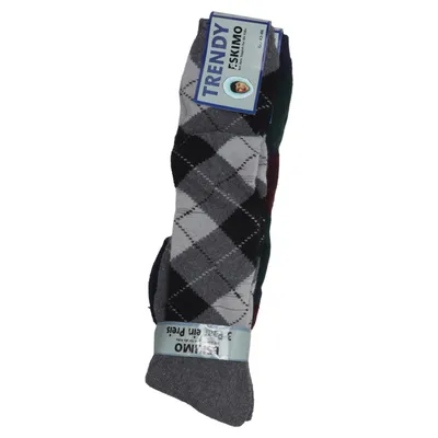 Gebreide sokken (Grijs, Zwart, Meerkleurig) van Eskimo Acryl, Katoen, Polyamide