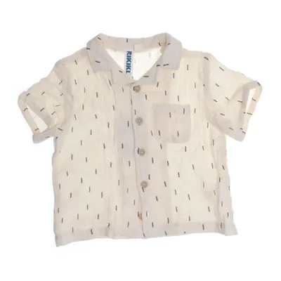 Korte mouwen shirt (Beige, Zwart) van Rikiki Katoen