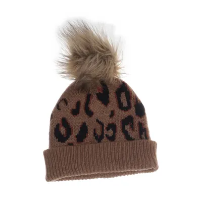 Bonnet à pompon (Marron) de BCBGeneration Acrylique, Fausse fourrure