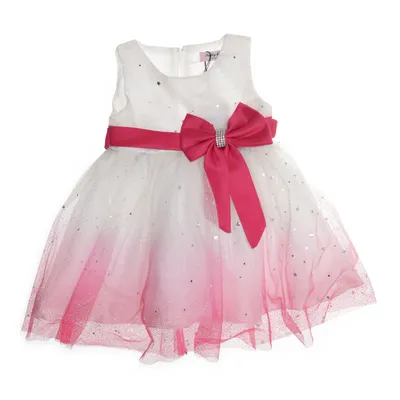 Klänning (Vit, Rosa) från Pretty Baby Polyester