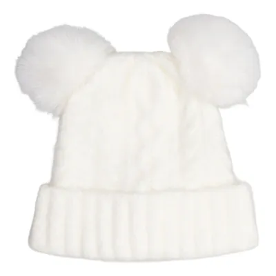 Bobble hat (White) from MyWear Acrylic, Elastane, Polyamide