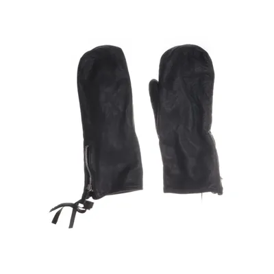 Lädervantar (Svart) Skinn, Ull