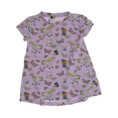 Kjole (Lilla, Flerfarvet) fra Bamse by Lindex Bomuld, Elastan