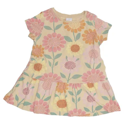Dress (Beige, Multicolored) from Lindex Kids Cotton