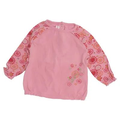 Langærmet t-shirt (Pink, Flerfarvet) fra Mini Mini Bomuld, Elastan