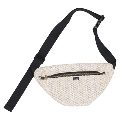 Waist bag (Beige, Black) from Dazzling Polyester