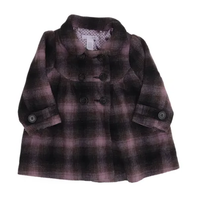 Coat (Purple, Black) from H&M Polyester, Wool, Viscose
