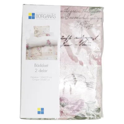 Bed set (Beige, Pink, Green) from Borganäs Cotton