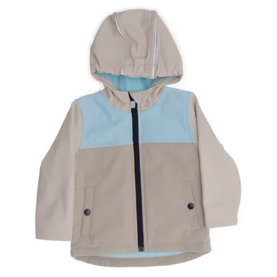 Softshelljacka (Beige, Blå) från Topomini Elastan, Polyester