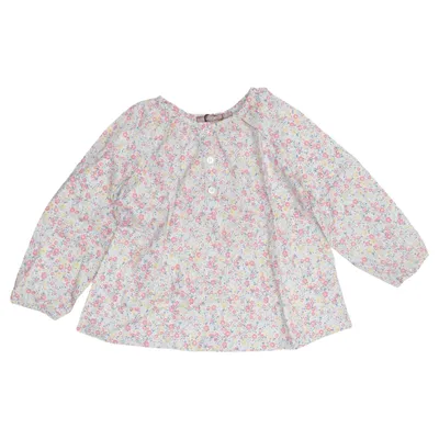 Blouse (Blanc, Multicolore) de Bout'chou Coton