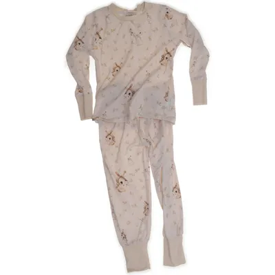 Pyjamas (Beige, Flerfärgad) från Geggamoja Bambu, Elastan, Ekologisk bomull