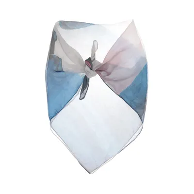 Halsdoek (Wit, Blauw) van Carin Wester
