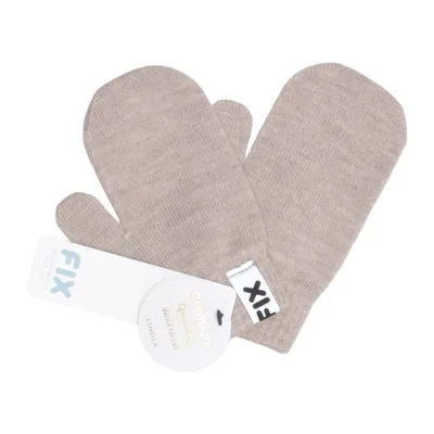 Mittens (Beige) from Fix by Lindex Elastane, Polyester, Wool