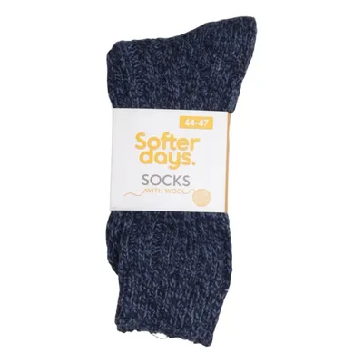 Socken (Blau) von Softer Days Acryl, Elasthan, Polyamid, Wolle