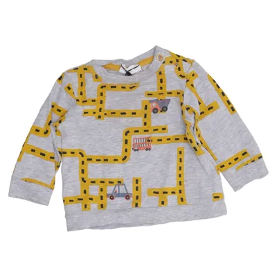 Sweatshirt (Gris, Jaune, Multicolore) de Coccodrillo Coton, Élasthane, Viscose