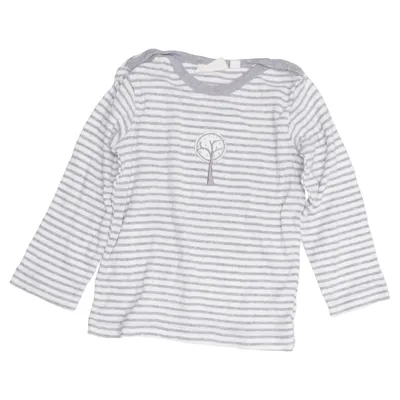 T-shirt à manches longues (Gris, Blanc) de Sense Organics Coton biologique