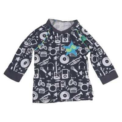 Langarmshirt (Schwarz, Weiß) von Green Cotton Bio-Baumwolle