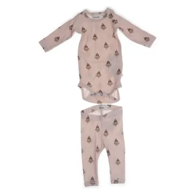 Sæt (Pink) fra Lil' Atelier Elastan, Lyocell, Økologisk bomuld