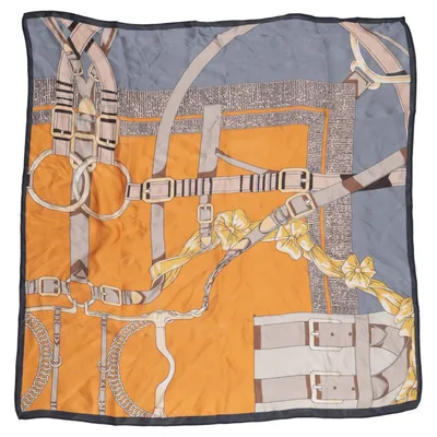 Halsdoek (Oranje, Grijs, Beige) Zijde