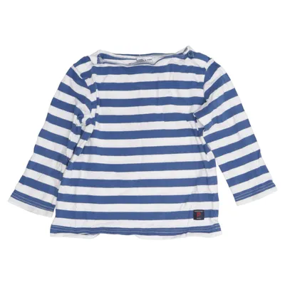 Long sleeve T-shirt (Blue, White) from Polarn O. Pyret Cotton