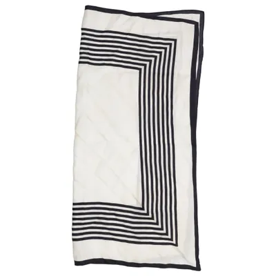Halsdoek (Wit, Zwart) van Lescarf Zijde