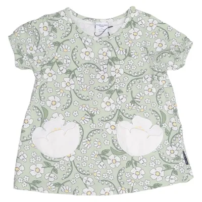 Robe (Vert, Blanc, Jaune) de Polarn O. Pyret Élasthane, Coton biologique