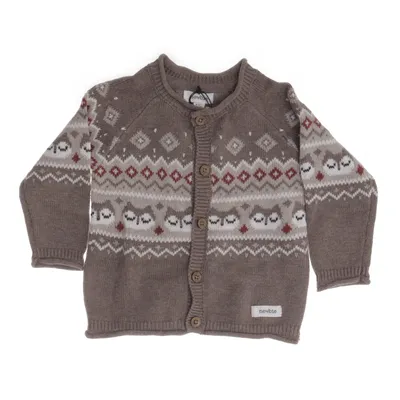 Kofta (Brun, Vit, Röd) från Newbie by KappAhl Bomull