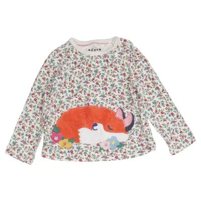 Långärmad t-shirt (Vit, Flerfärgad) från Mini Boden Bomull
